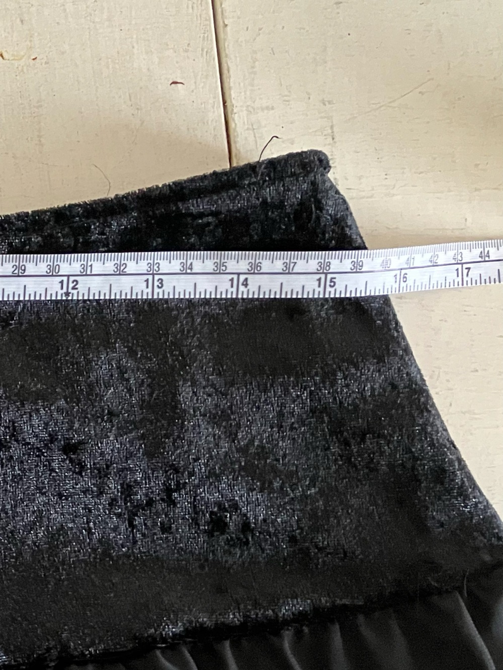 Black Velvet-Trim Tiered Skirt - Picture 6 of 6
